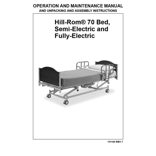 Service Manual, Semi-Elect Bed