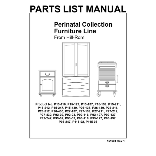 Service Manual, Perinatal Collection