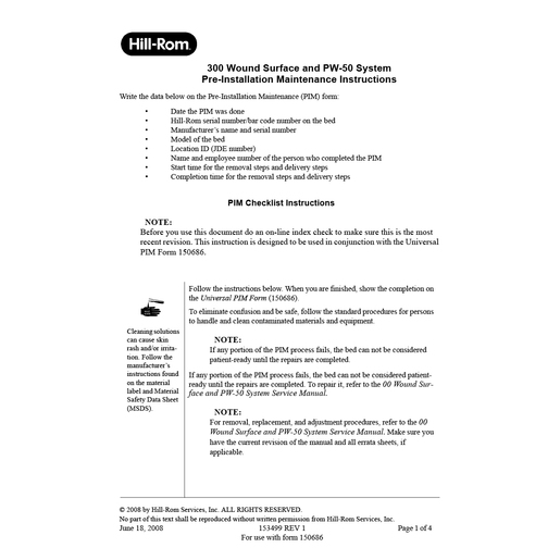 PIM, Ws 300 Pim Instructions