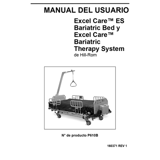 User Manual, Excel Care ES Bed-Sp