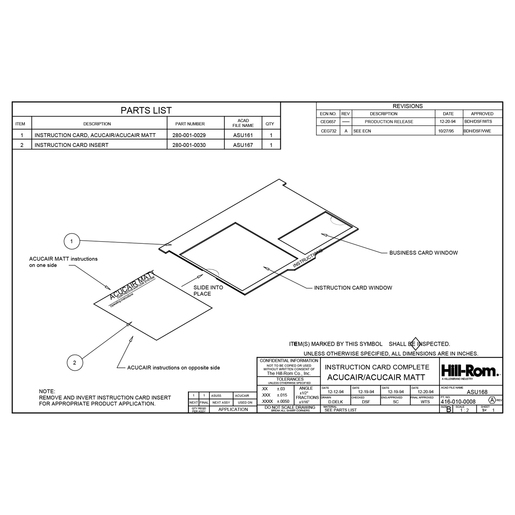 Instruction Card, Complete Acucair