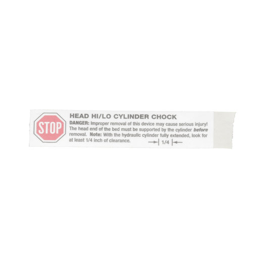 Label, Warn, High/Low Head Cylinder Safety