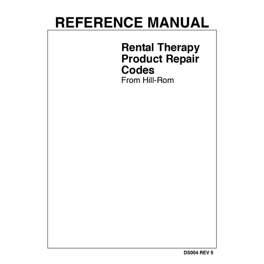 DS, Rental Therapy Repair Codes