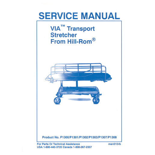 Service Manual, Via Transport Stretcher