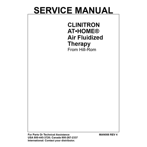 Service Manual, Clinitron At Home Air