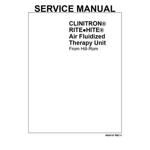 Service Manual, Clinitron Rite-Hite