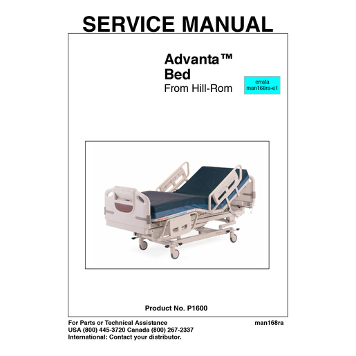 Service Manual, Advanta Bed