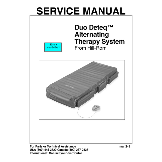 Service Manual, Duo Deteq Alt Therapy